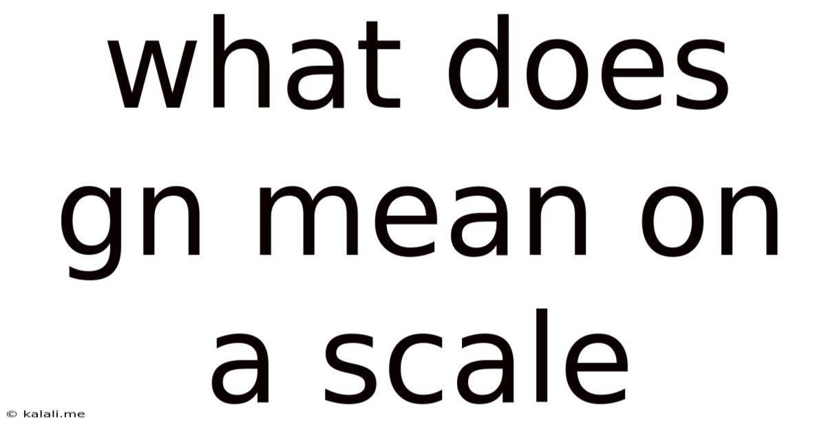 What Does Gn Mean On A Scale