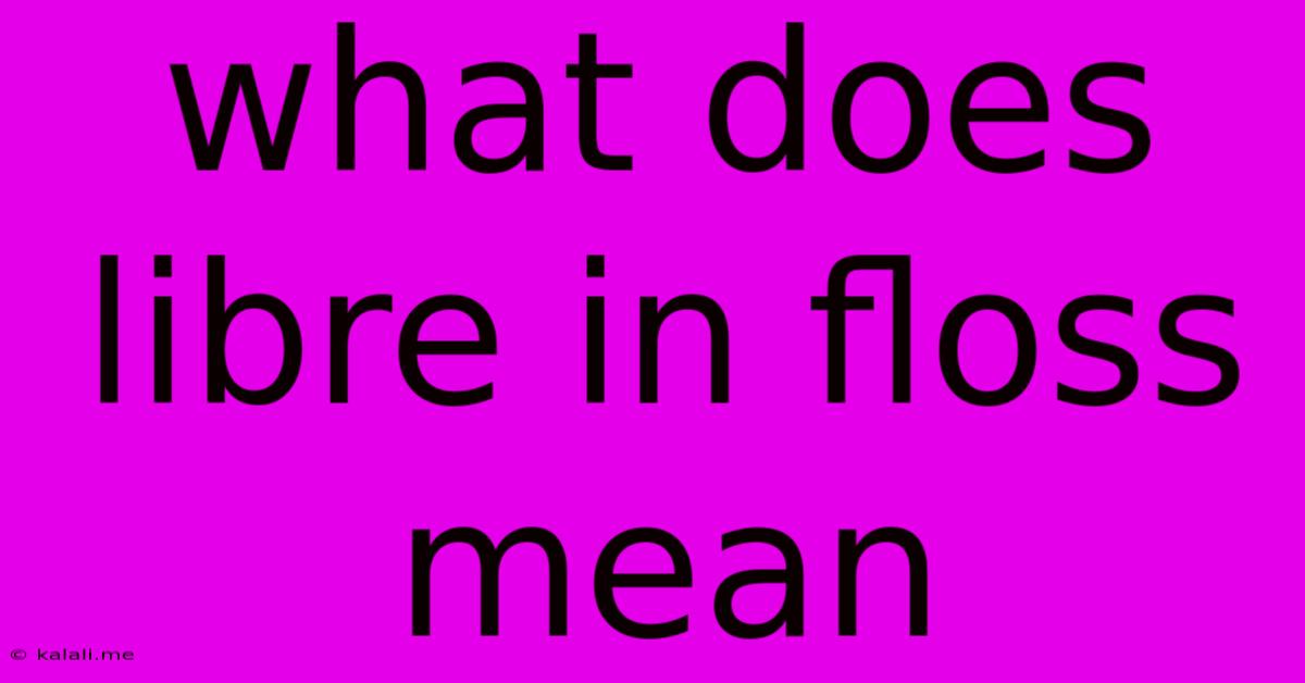 What Does Libre In Floss Mean