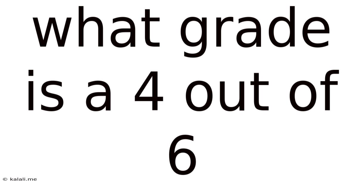 What Grade Is A 4 Out Of 6