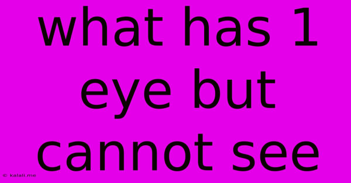 What Has 1 Eye But Cannot See