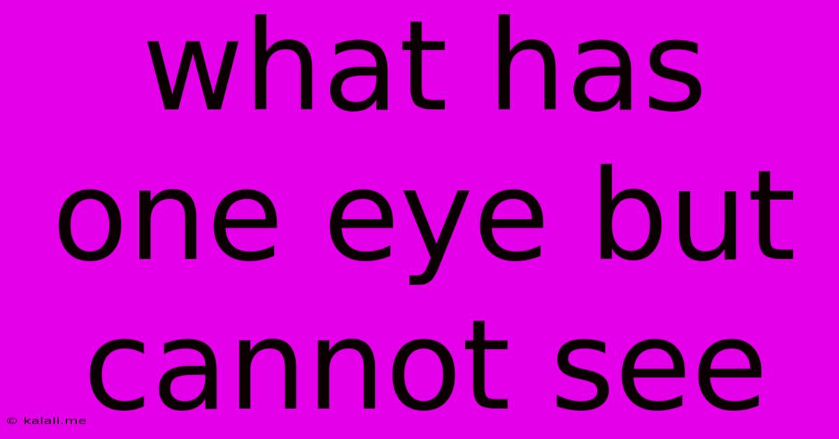What Has One Eye But Cannot See