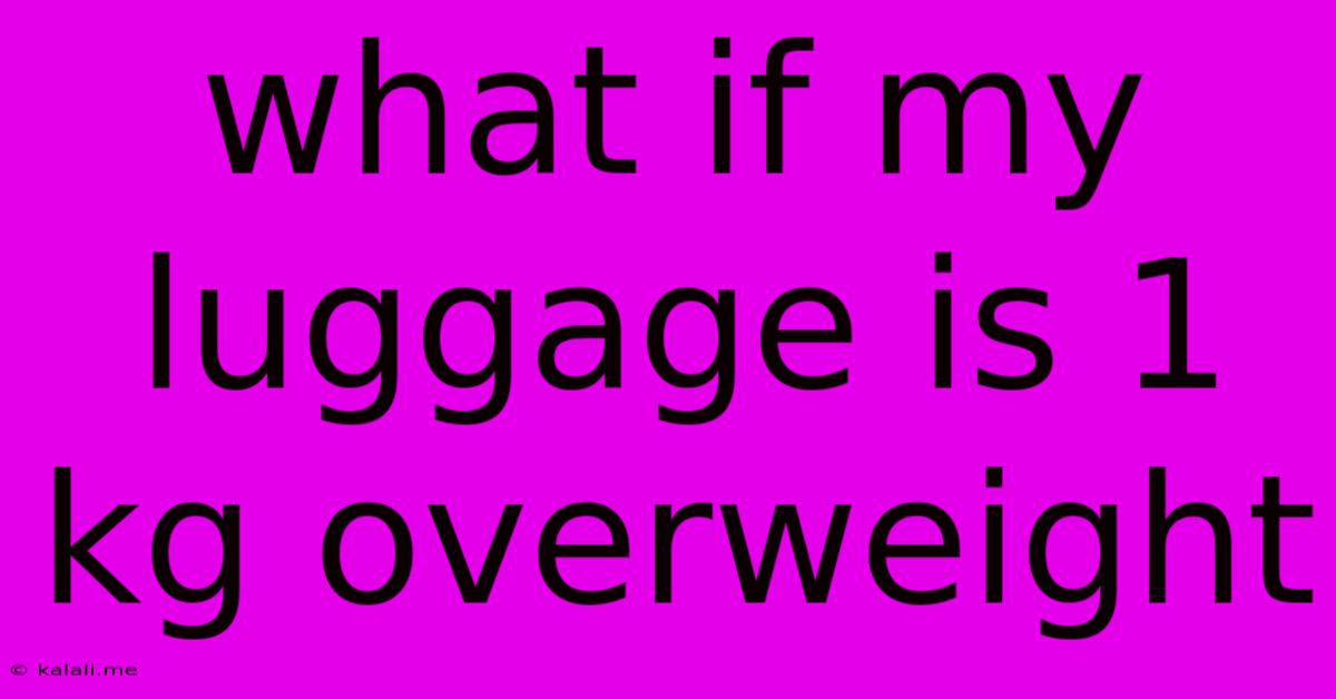 What If My Luggage Is 1 Kg Overweight