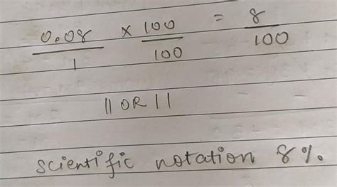 What Is 0.08 Written As A Percent