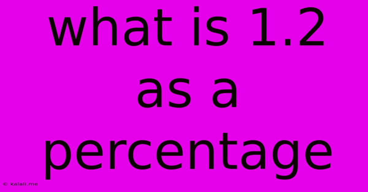 What Is 1.2 As A Percentage