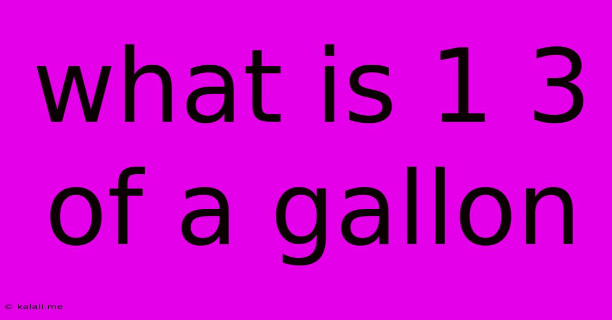 What Is 1 3 Of A Gallon
