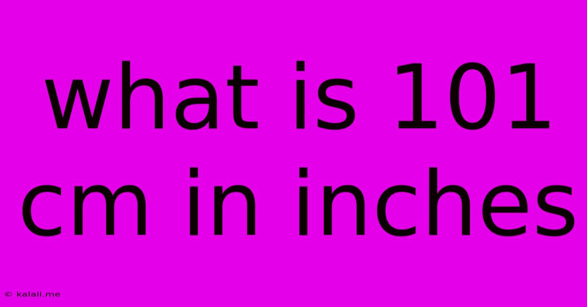 What Is 101 Cm In Inches