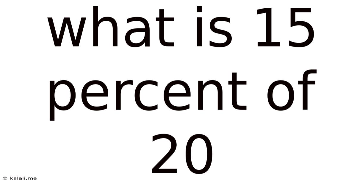 What Is 15 Percent Of 20