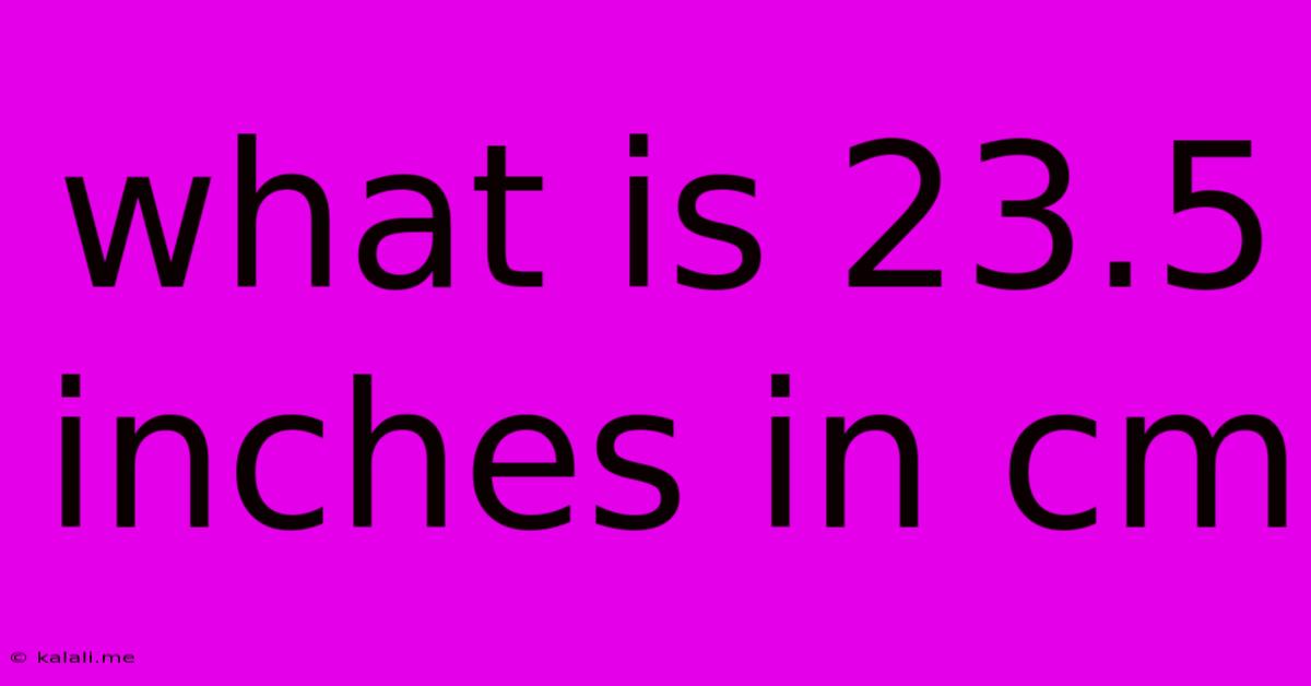 What Is 23.5 Inches In Cm