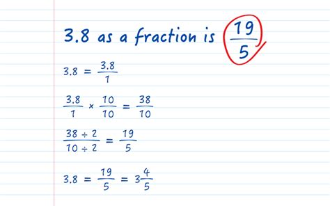 What Is 3.8 In Fraction Form