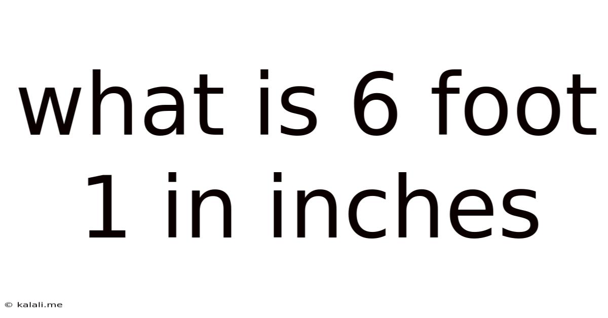 What Is 6 Foot 1 In Inches