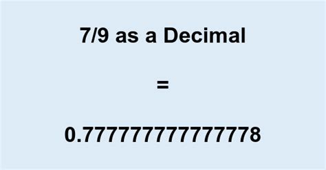 What Is 7 9 As A Decimal