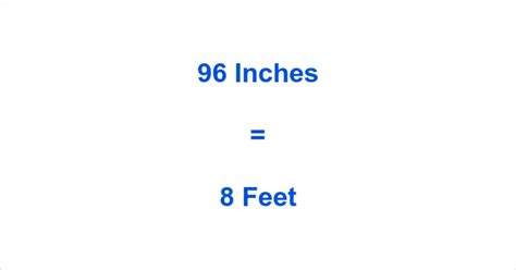 What Is 96 Inches In Feet