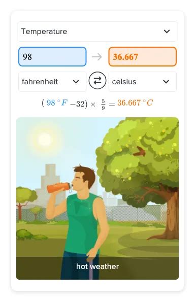 What Is 98 Degrees Fahrenheit In Celsius