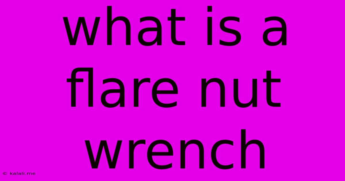 What Is A Flare Nut Wrench