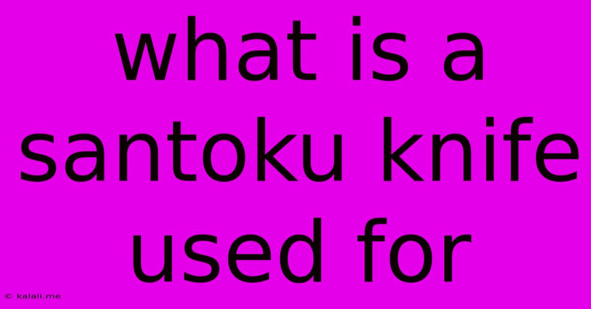 What Is A Santoku Knife Used For