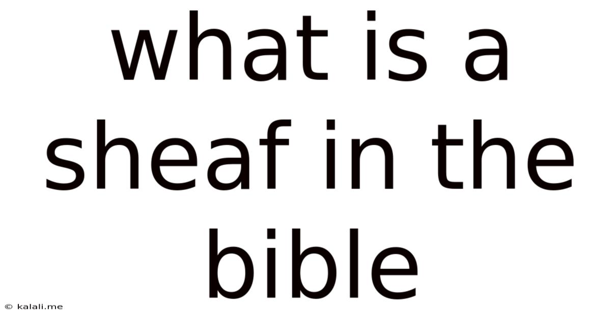 What Is A Sheaf In The Bible