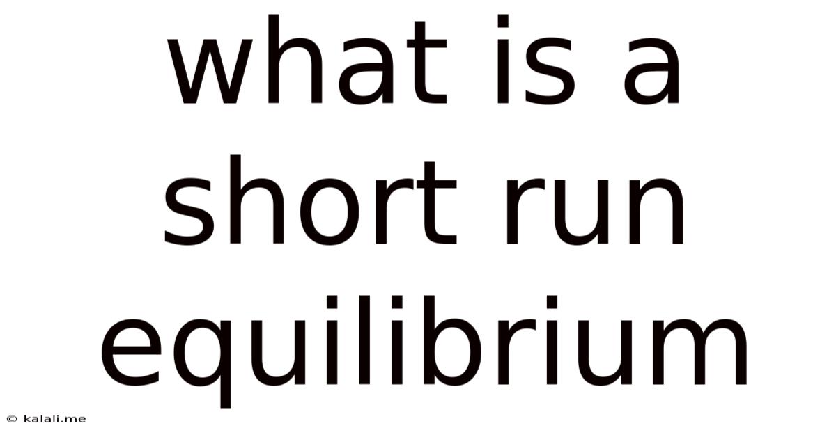 What Is A Short Run Equilibrium