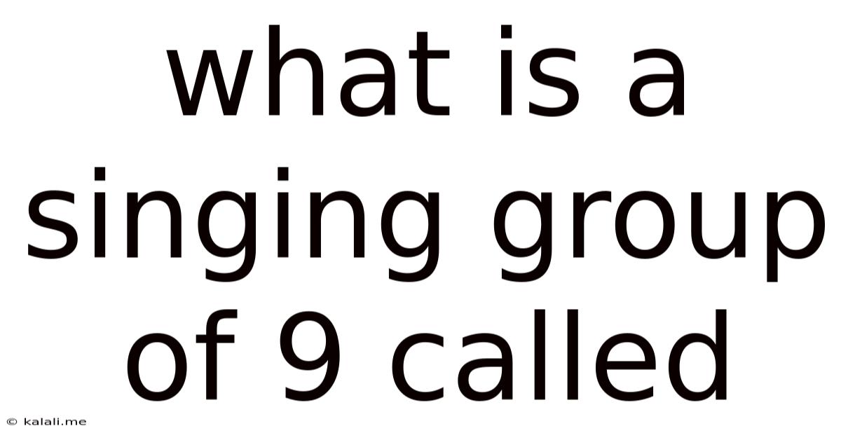 What Is A Singing Group Of 9 Called