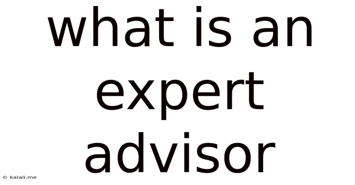 What Is An Expert Advisor