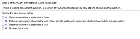 What Is At The Heart Of Hypothesis Testing In Statistics