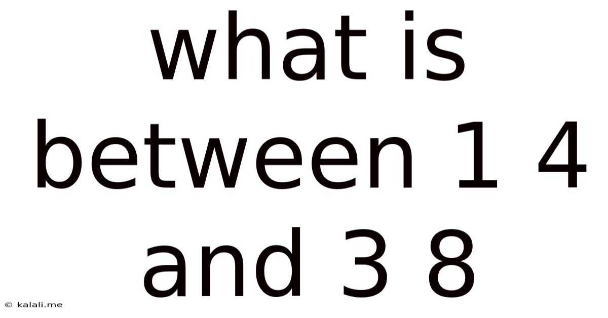 What Is Between 1 4 And 3 8