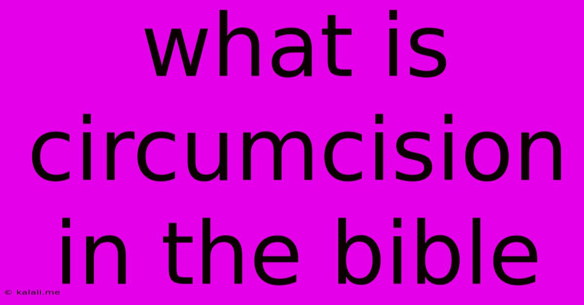 What Is Circumcision In The Bible