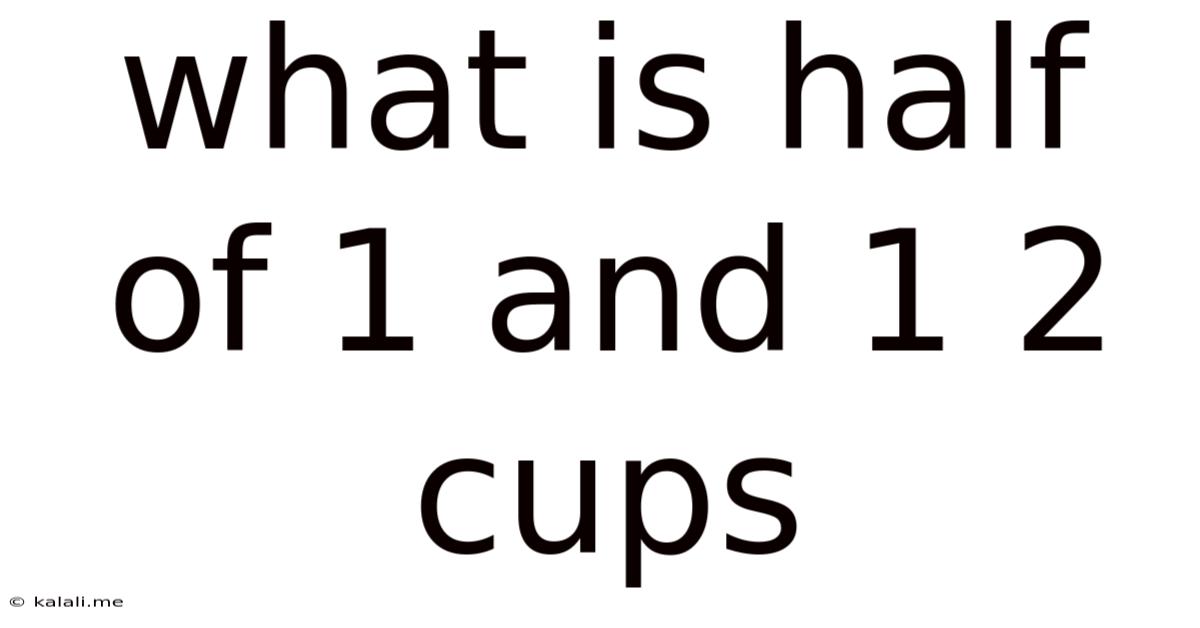 What Is Half Of 1 And 1 2 Cups