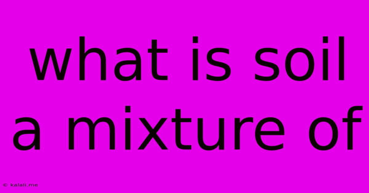 What Is Soil A Mixture Of