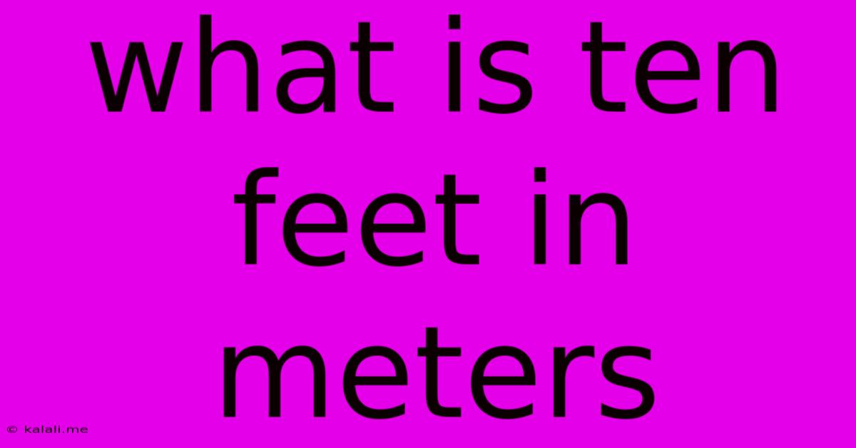 What Is Ten Feet In Meters