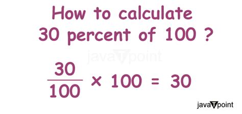 What Is The 30 Of 100