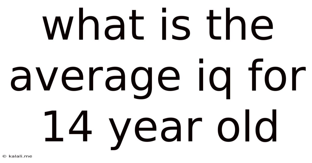 What Is The Average Iq For 14 Year Old