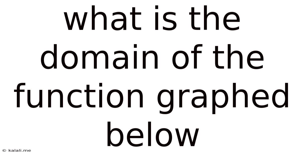 What Is The Domain Of The Function Graphed Below