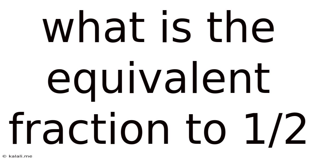 What Is The Equivalent Fraction To 1/2