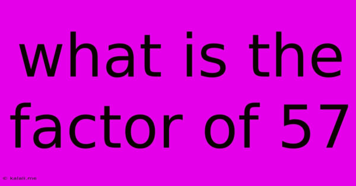 What Is The Factor Of 57