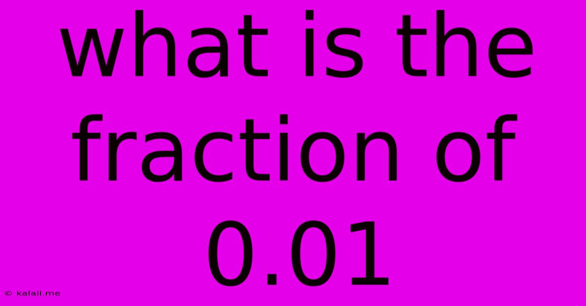 What Is The Fraction Of 0.01
