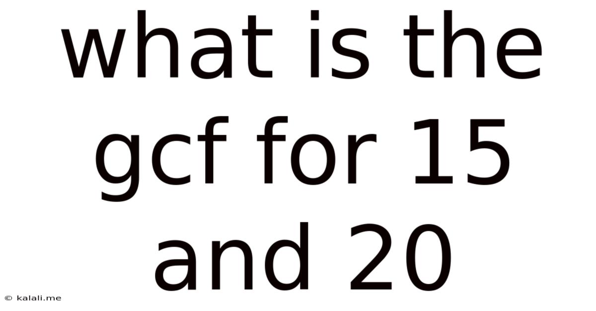 What Is The Gcf For 15 And 20