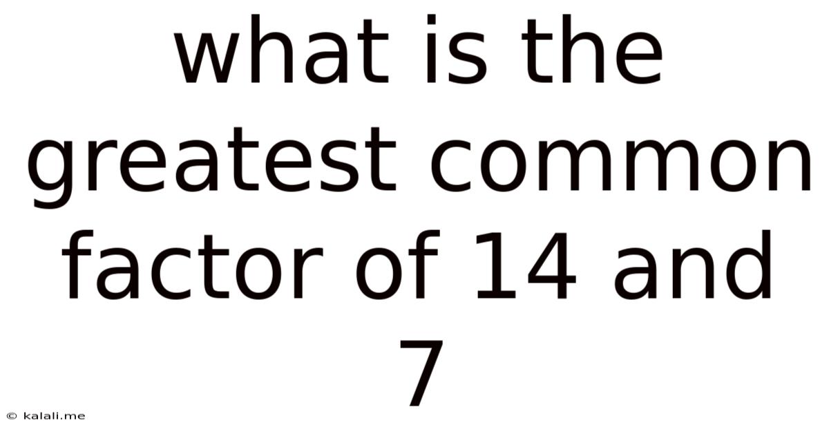 What Is The Greatest Common Factor Of 14 And 7