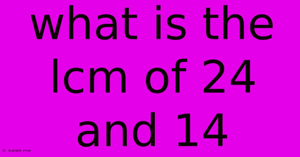 What Is The Lcm Of 24 And 14
