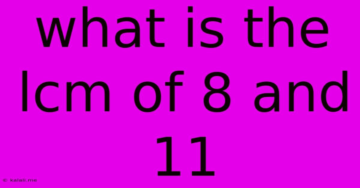 What Is The Lcm Of 8 And 11