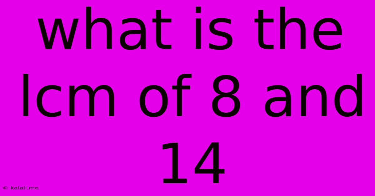 What Is The Lcm Of 8 And 14