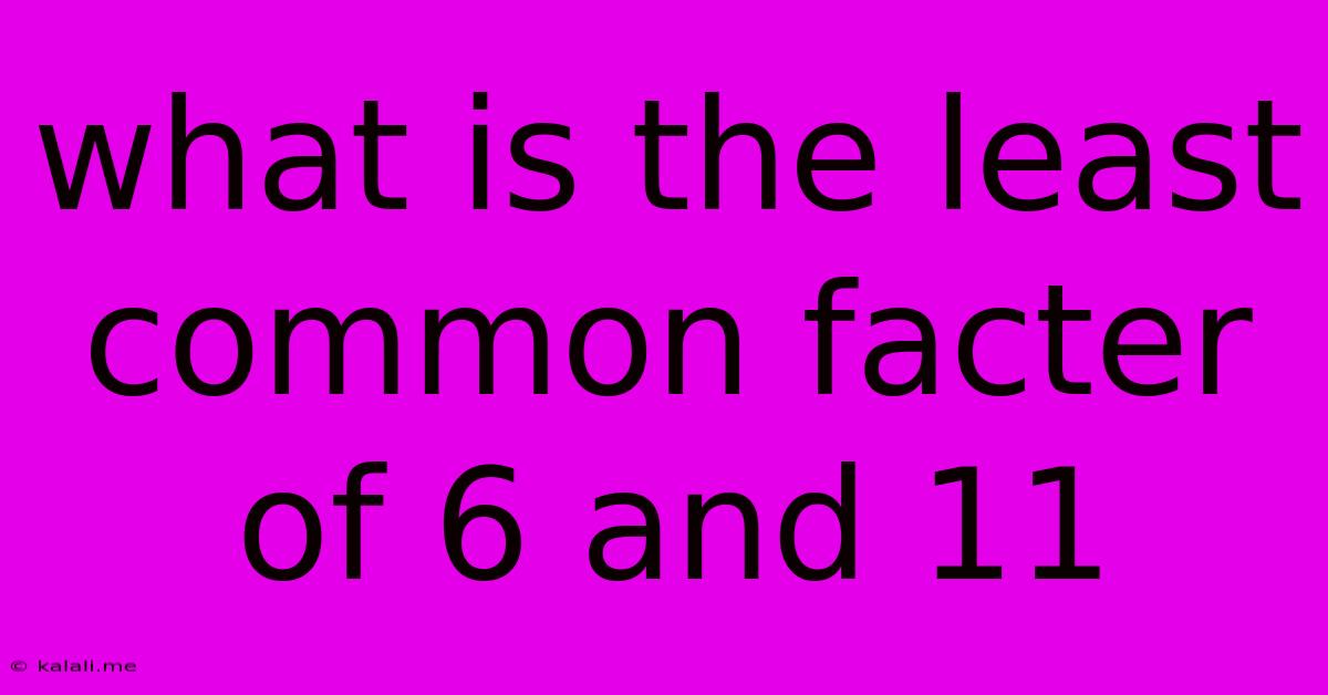 What Is The Least Common Facter Of 6 And 11