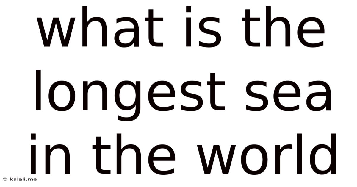 What Is The Longest Sea In The World