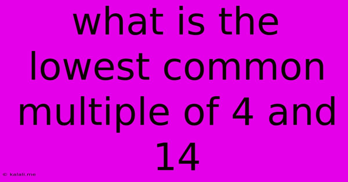 What Is The Lowest Common Multiple Of 4 And 14