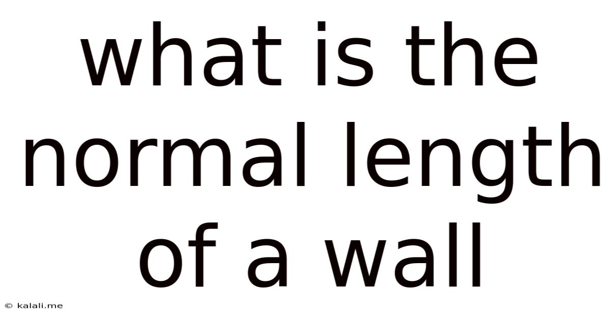 What Is The Normal Length Of A Wall