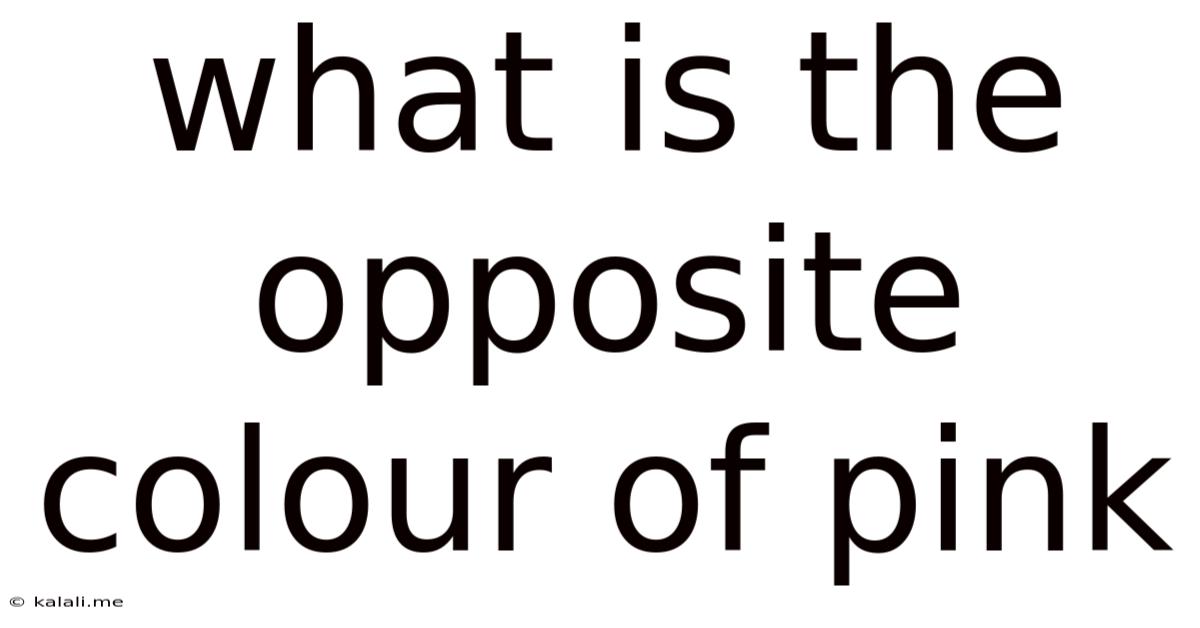What Is The Opposite Colour Of Pink