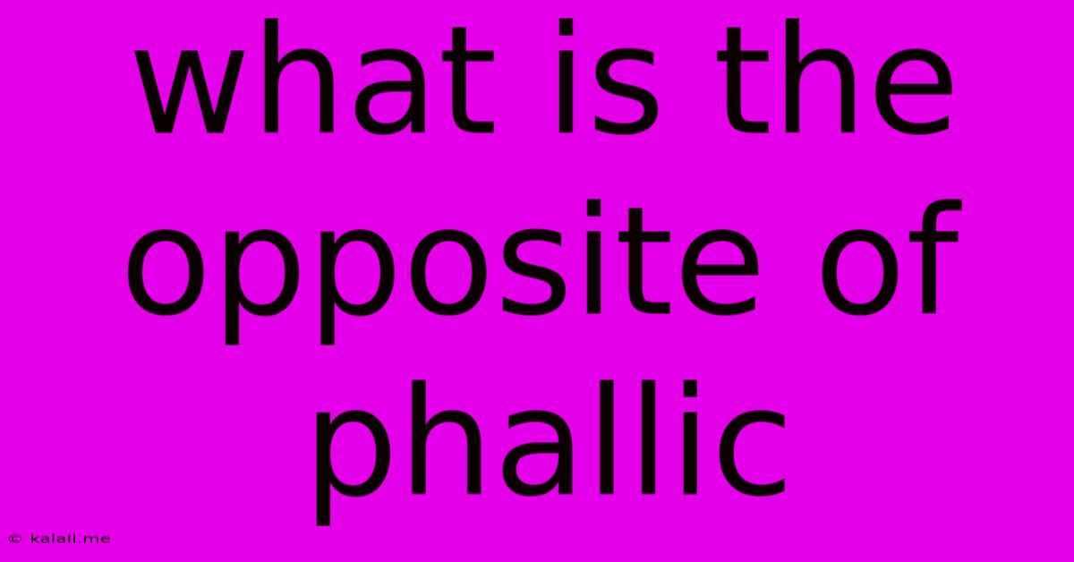 What Is The Opposite Of Phallic
