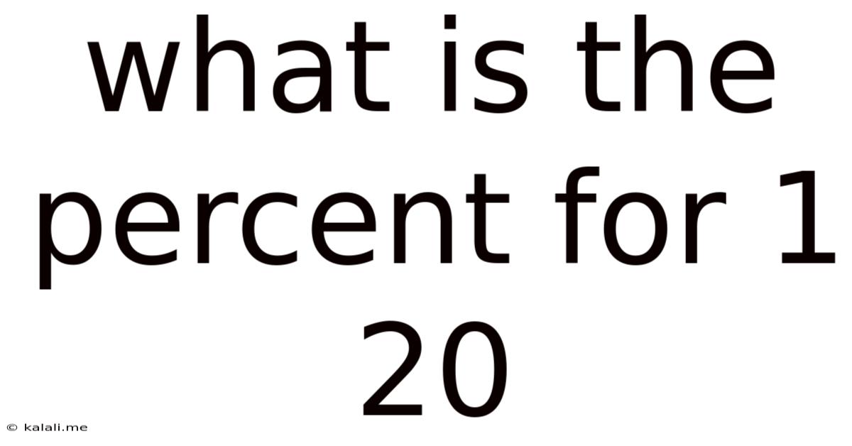 What Is The Percent For 1 20