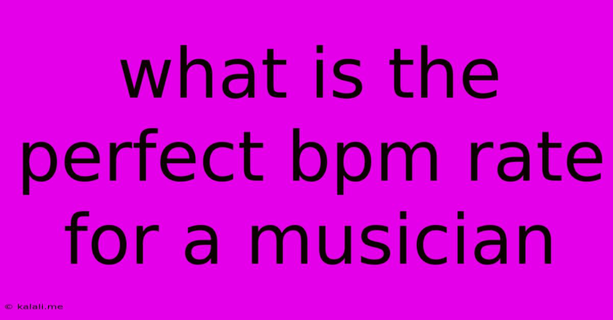 What Is The Perfect Bpm Rate For A Musician