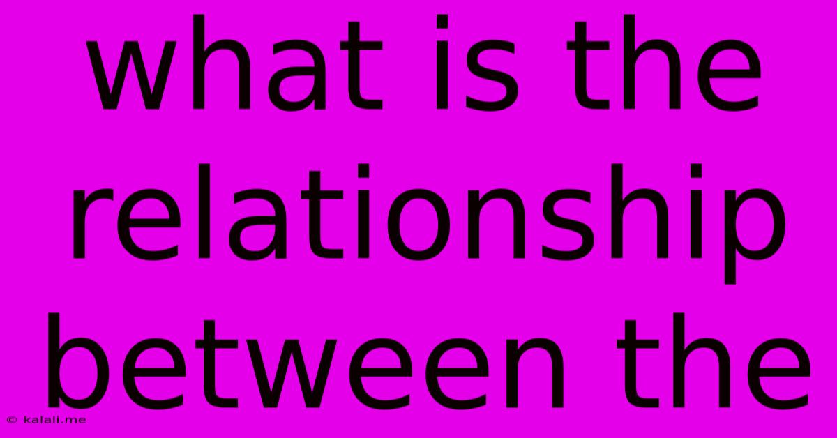 What Is The Relationship Between The