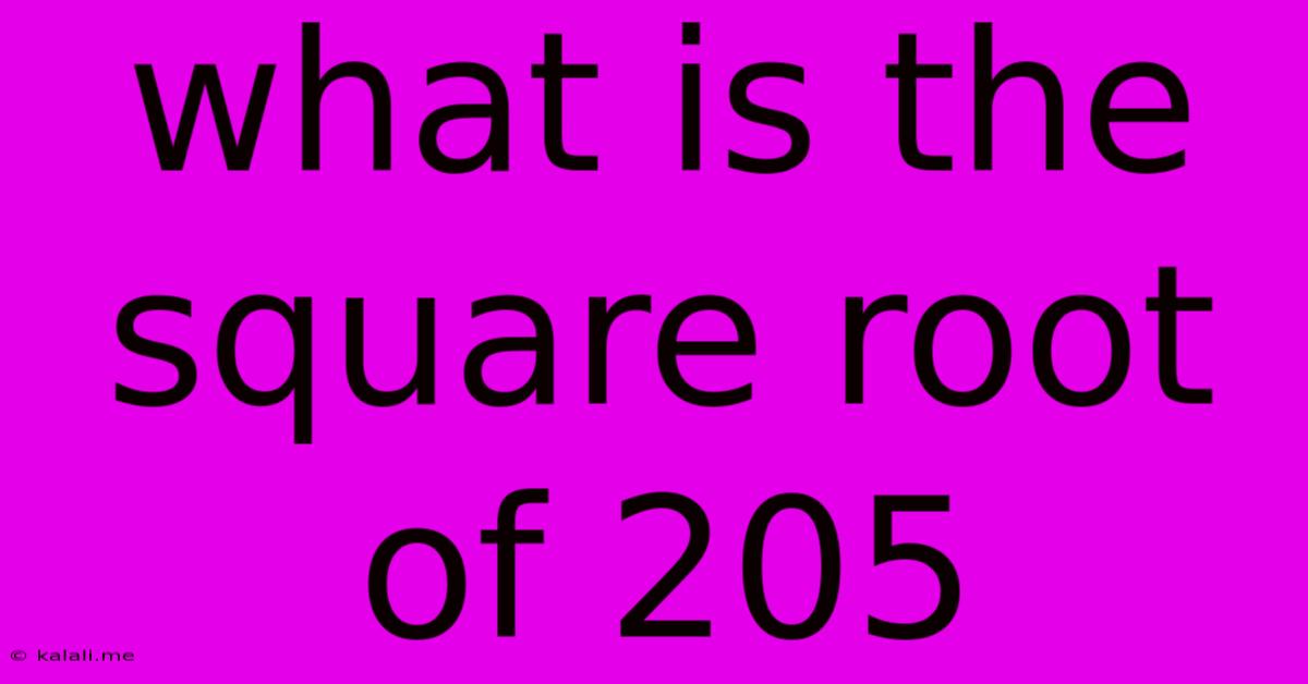 What Is The Square Root Of 205